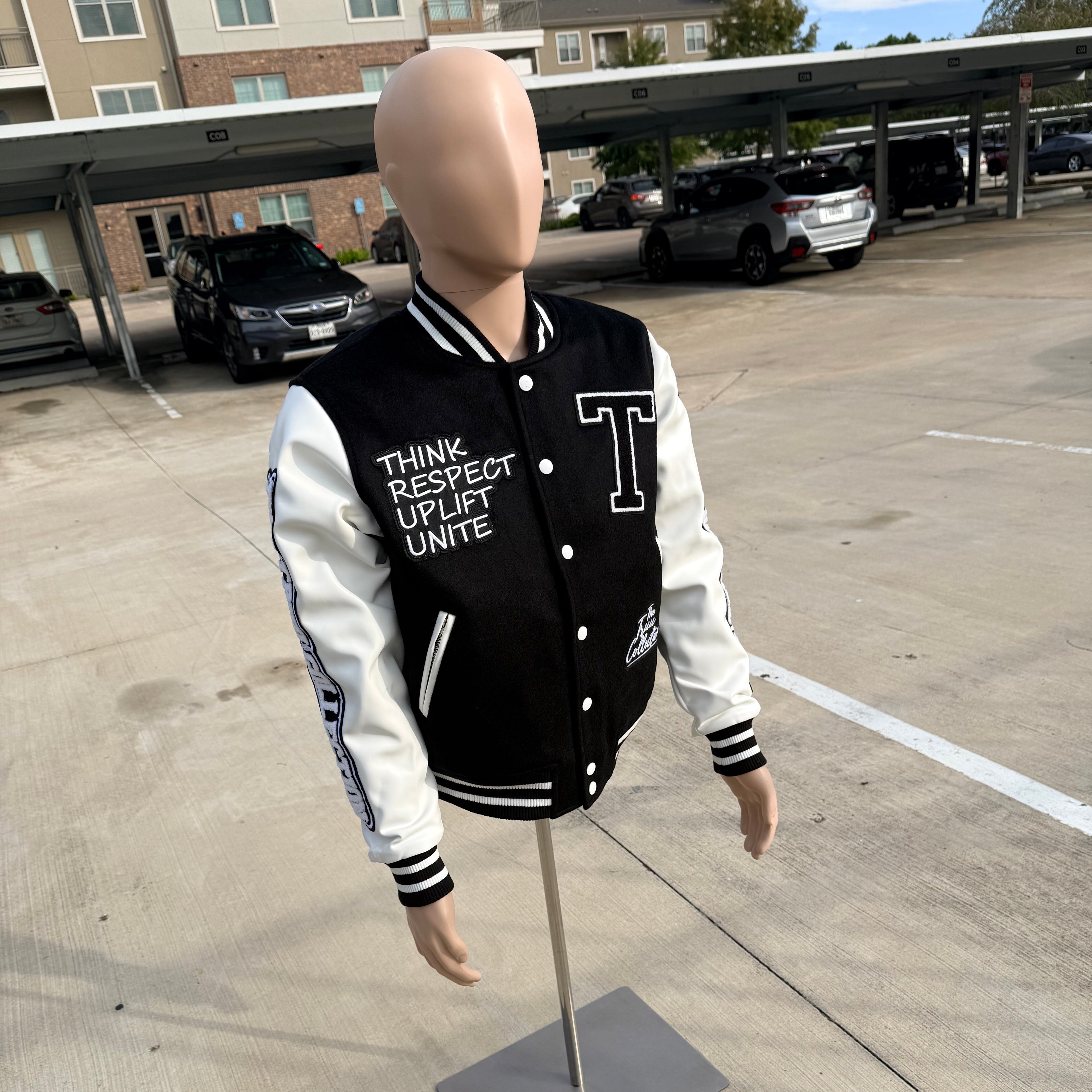 Dream Black & White Varsity Jacket